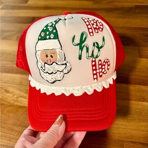 Festive Santa Holiday Cap - Red and White